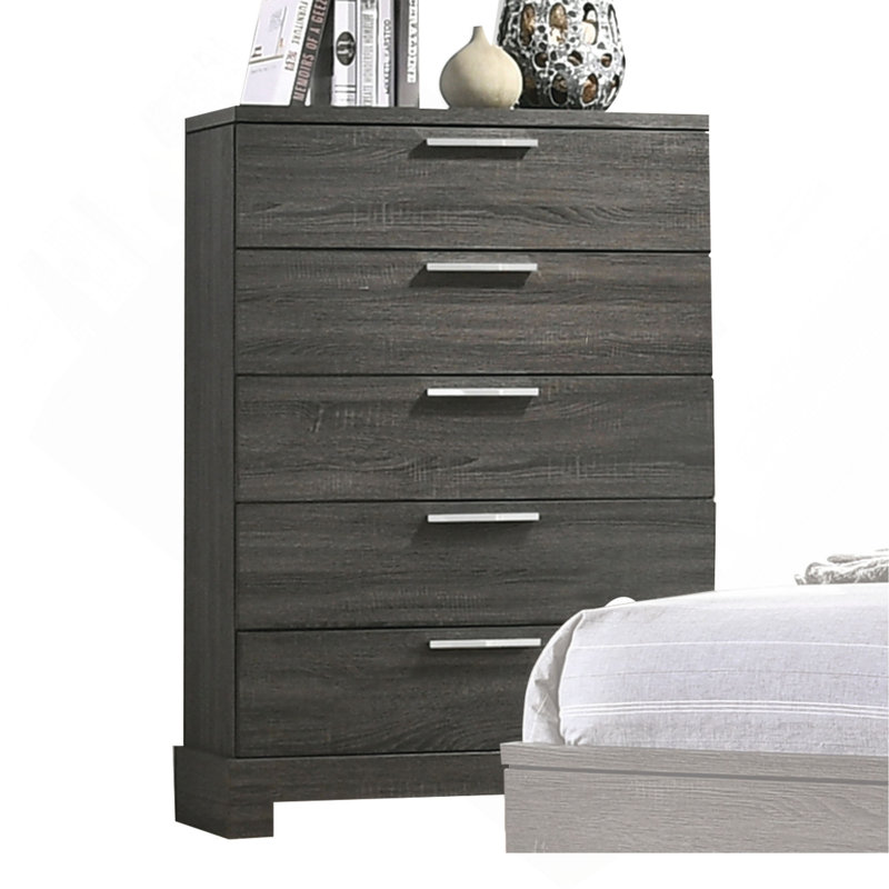 Commode à finition chêne gris