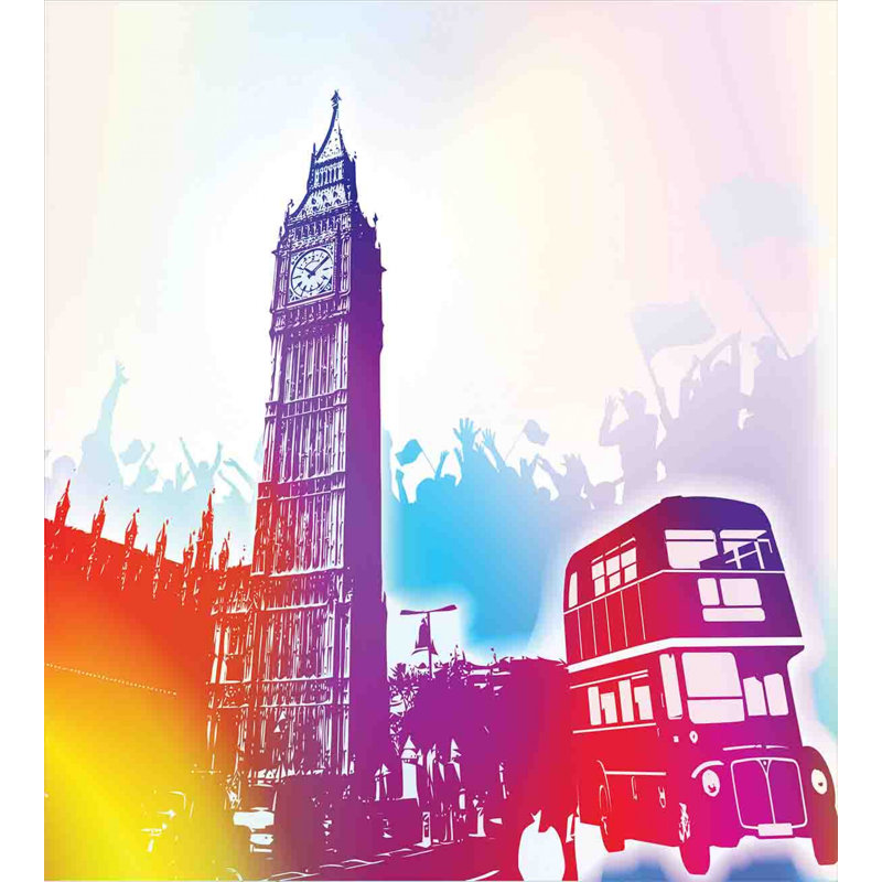London Eclectic Polyester Duvet Cover