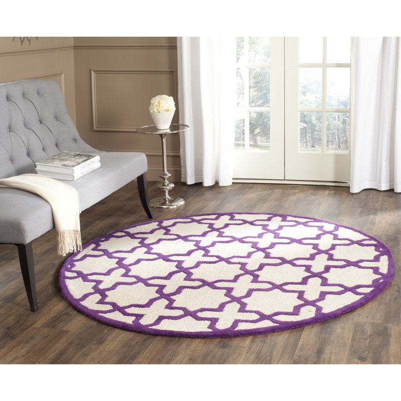 Cambridge Hand Tufted Wool Geometric Rug, Round 6'