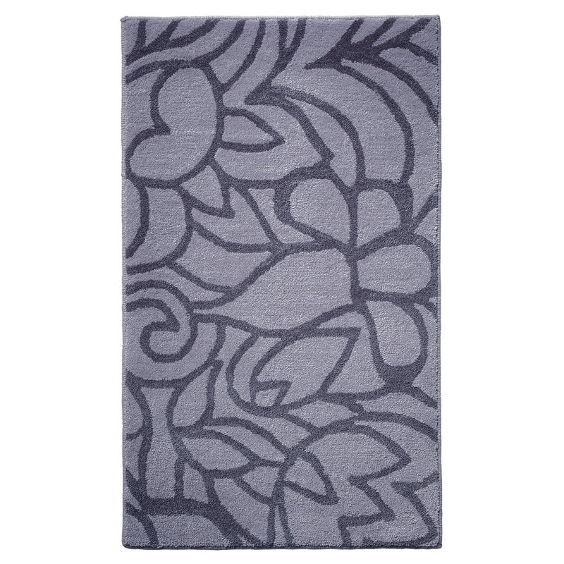 Flower Shower Bath Mat, 60cm W x 100cm D, Grey