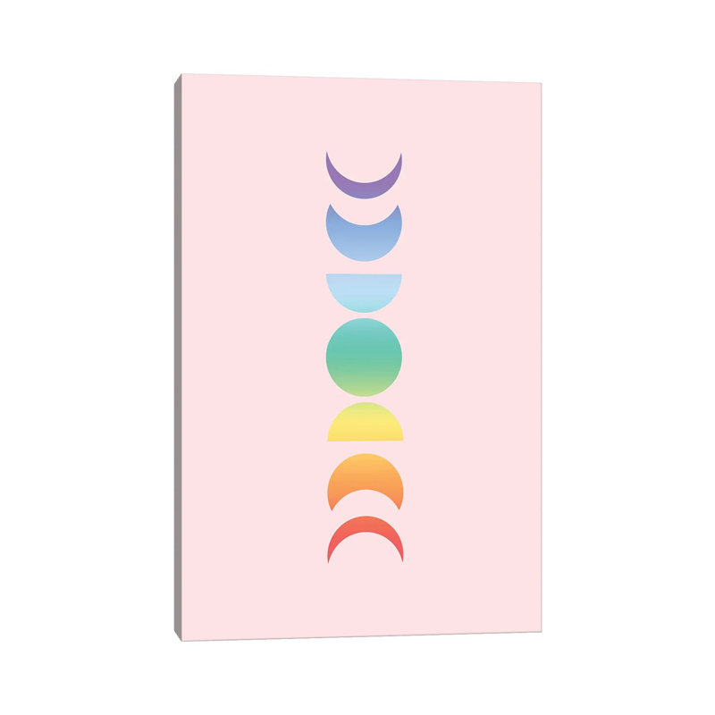 Not A Phase Rainbow Moon by Emanuela Carratoni - Wrapped Canvas Gallery-Wrapped Canvas Giclée, Wrapped Canvas, 12" H x 8" W