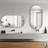 18'' W x 36''H  Black Mirror Oval Frame Wall Mount Bathroom Vanity Metal Mirror