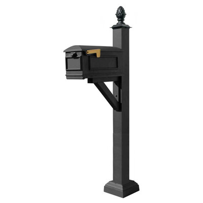 Lewiston Aluminum Post Mounted Mailbox