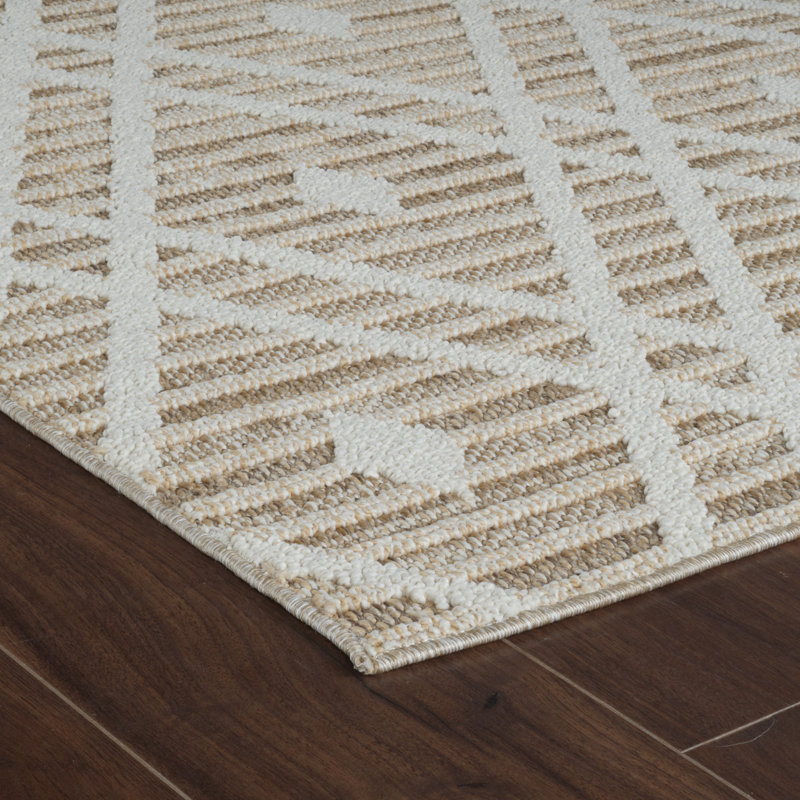 Latacha Area Rug with Non-Slip Backing, Rectangle 3'11" x 5'7"
