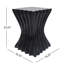 Table d'appoint d'extérieur en béton moderne avec vagues ondulées pour terrasse et jardin