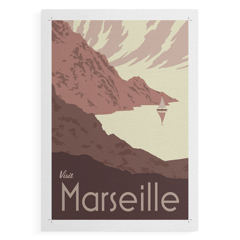 Côte française I - Impression sur toile seulement - NON-CADRE, H 27 po x l 18 po