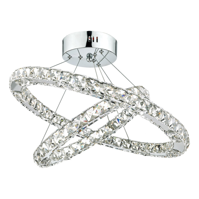 2 - Light Crystal LED Chandelier