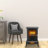 10.7'' W Black Electric Fireplace with 5118 BTU