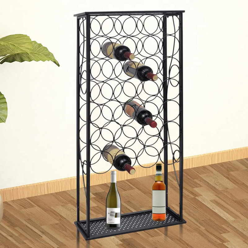 vidaXL Wine Rack for 28 Bottles Metal
