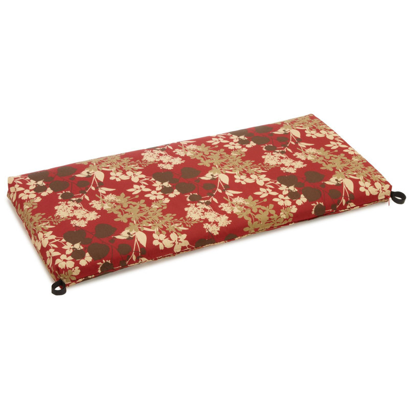 Outdoor 3'' Bench Seat Cushion, Montfleuri Sangria, 42" W x 19" D