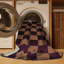 Tapis damier noir lavable à la machine-791946126