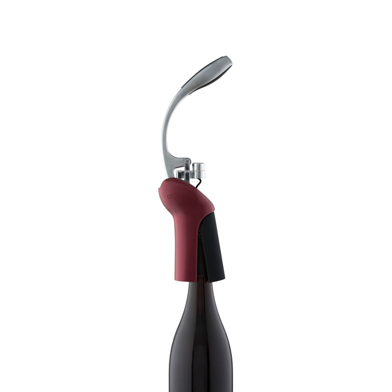 Rabbit Vertical Lever Corkscrew With Foil Cutter, Red