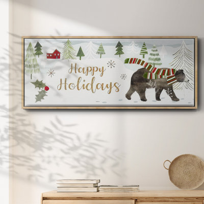 Woodland Christmas Collection D- Framed Canvas