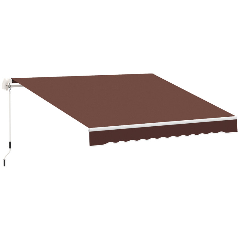 Retractable Awning, Patio Awnings, 141.75" W x 98.5" D, Red