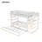 Solid Wood Twintwin Bunk Bed In Walnut With Trundle Function Walnut And Storage Capacity