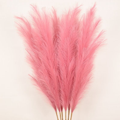 Tall Faux Pampas Grass Spray, Artificial Long Stem Floral Fluffy Fake Plants Pampas Grass For Floor Vase Filler Home Boho Wedding Party Dining Table Centerpiece Decor