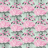 Flamingo Jam 33' L x 20.5" W  Wallpaper Roll