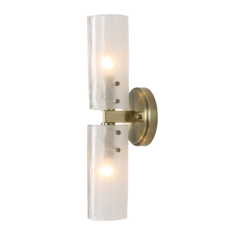 Everly Quinn Hibner 2 Light Glass Sconce
