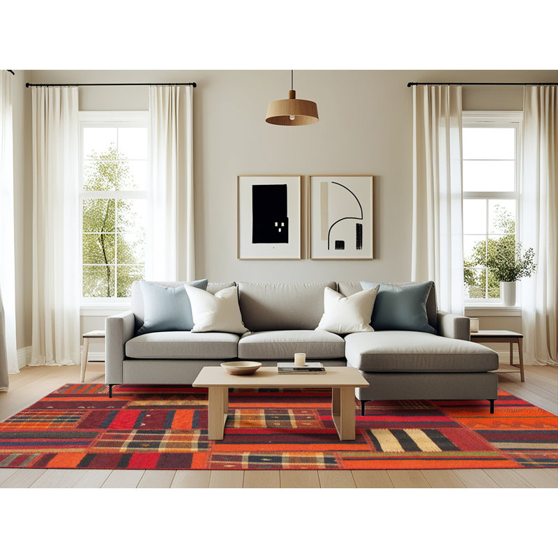 Tapis abstrait moderne 1334, Rectangle 6 pi x 9 pi
