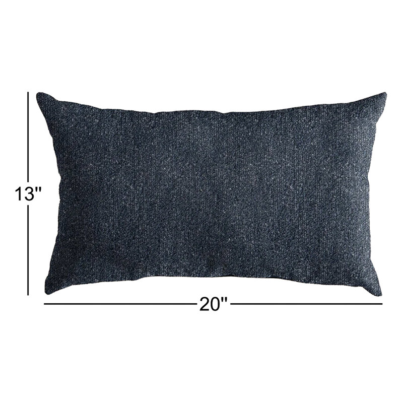 Coussin lombaire intérieur / extérieur Pavel Sunbrella®, Indigo, 20 po x 13 po