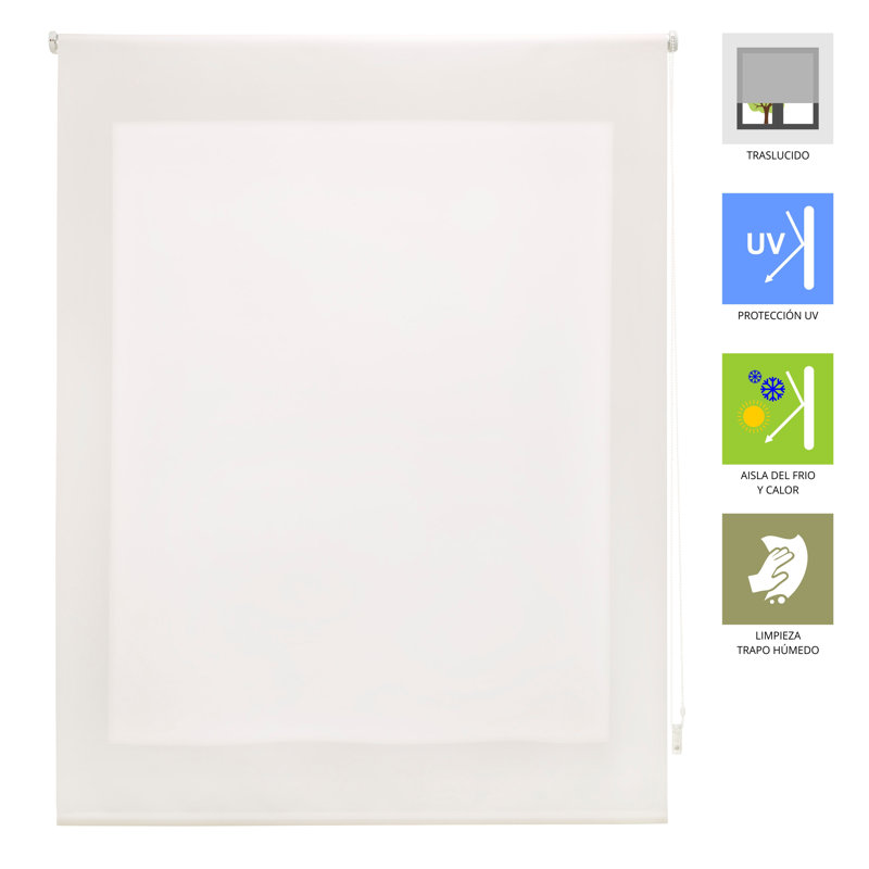 Semi Sheer Roller shade, 175cm L x 120cm W, Off white