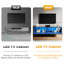 Floating TV Cabinet with RGB LED Light, Wall Mounted TV Stand, Soft Close Flip Doors Cable Hole-1395816591-1405043787