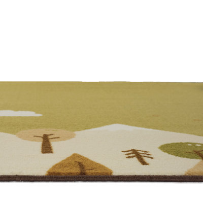 KIDSoft Tranquil Mountains Rug Tufted Green
