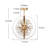 4-light Matte Gold Sputnik Semi-flush Mount Ceiling Light