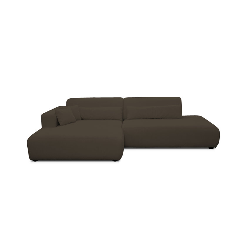 5 Seater Corner Sofa , Brown, Right Hand Facing