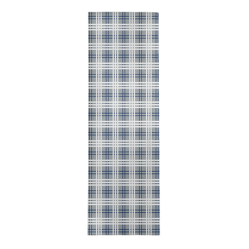 Tapis à carreaux gris, Tapis de couloir 2 pi 6 po x 8 pi