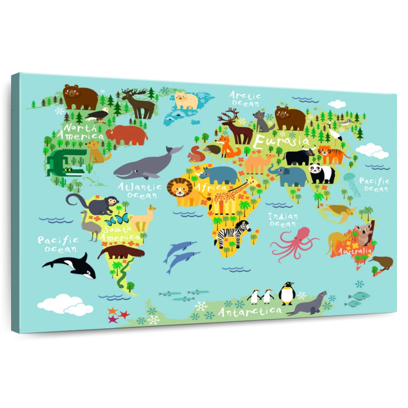 Carte du monde Aliaz Kids Haven, H 16 po x l 24 po