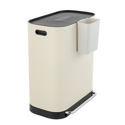 Stainless Steel/Polypropylene/ABS/Nylon Step On Multi-Compartment Trash/Recycling Bins - 16 Gallons
