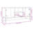 vidaXL TV Stand with Glass Doors Storage Entertainment Center Media Furniture-307288492