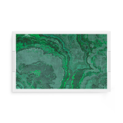 Agate Malachite Acrylic Rectangle Decorative Tray