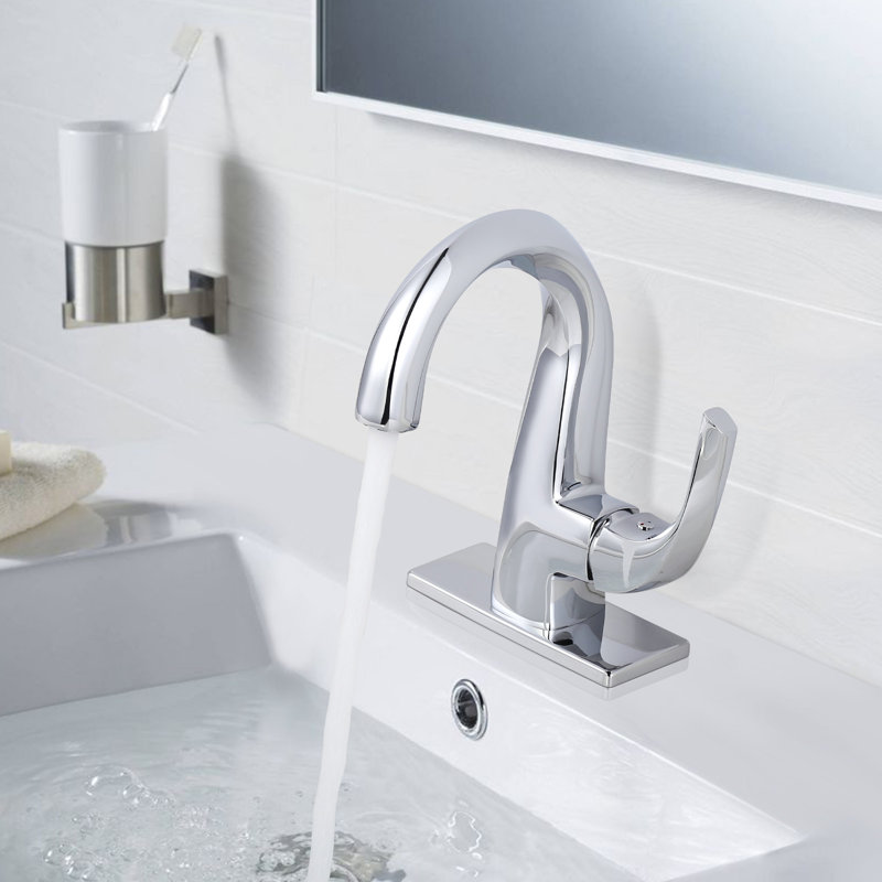 Single-handle Bathroom Faucet with Drain Assembly, Chrome