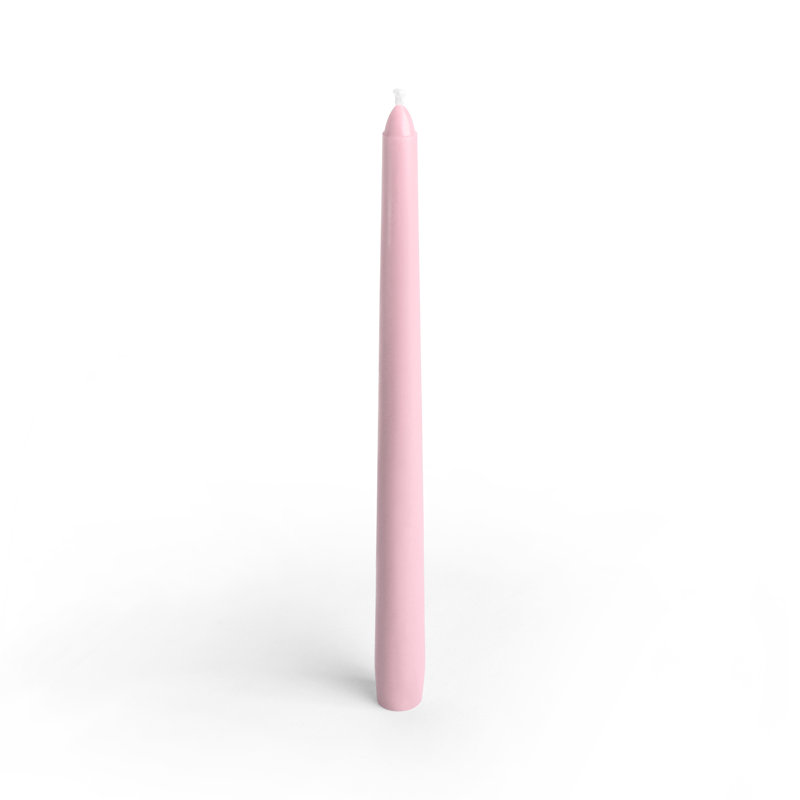 Unscented Taper Candle, Light Rose