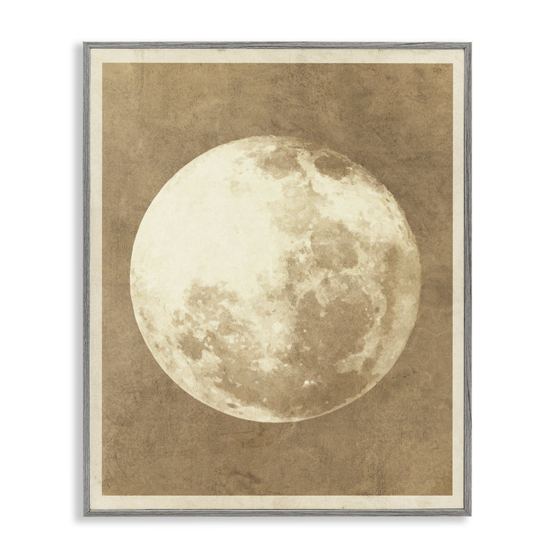 «Rustic Neutral Moon», estampe numérique encadrée par Daphne Polselli, H 30 po x l 24 po
