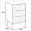 Armoire d'appoint moderne à 3 tiroirs avec façade en bois géométrique, poignées dorées et pieds en métal