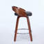 Ensemble de 2 tabourets de bar, tabourets de bar pivotants à dossier bas, chaises de bar en bois avec coussin moelleux, siège d'une hauteur de 25 po (noir, comptoir de 25 po)
