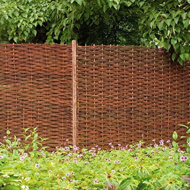 MGP 6 ft. x 3 ft. Brown Willow Braided Fence Panel