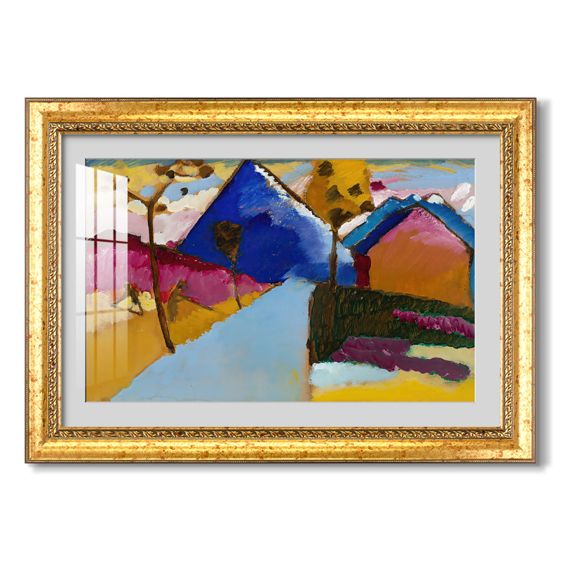 Rue Kochel Straight, 1909 - Wassily Kandinsky - Estampe encadrée sur mesure, 24x34 INNER SIZE, Framed Print with Mat