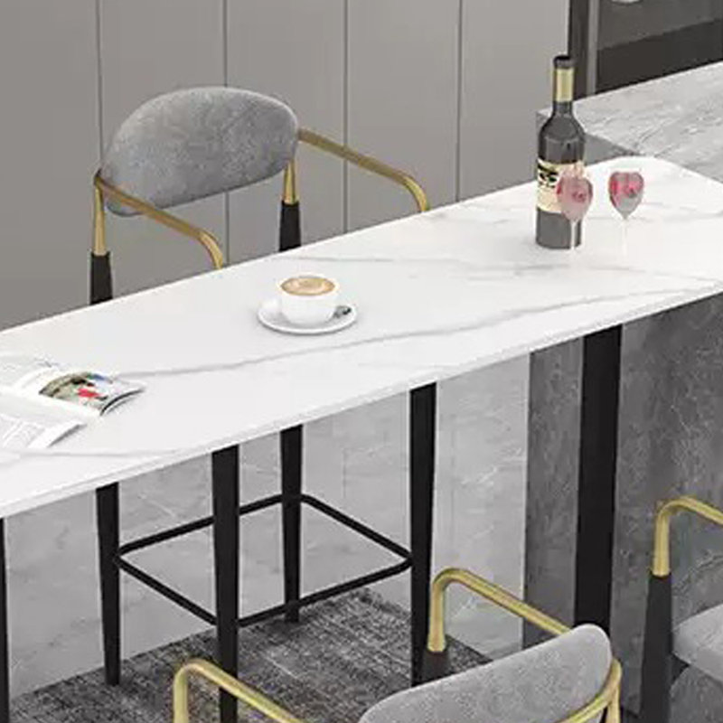 Tables de bar Light Luxury, H 41,3 po x L 55,1 po x l 23,6 po, Noir