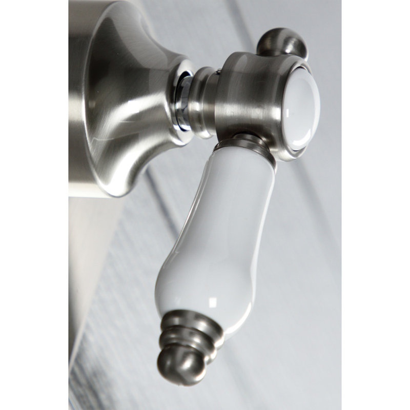 Kingston Brass Bel-Air Single-Handle Wall Mount Three-Way Diverter Valve with Trim Kit, Brushed Nickel