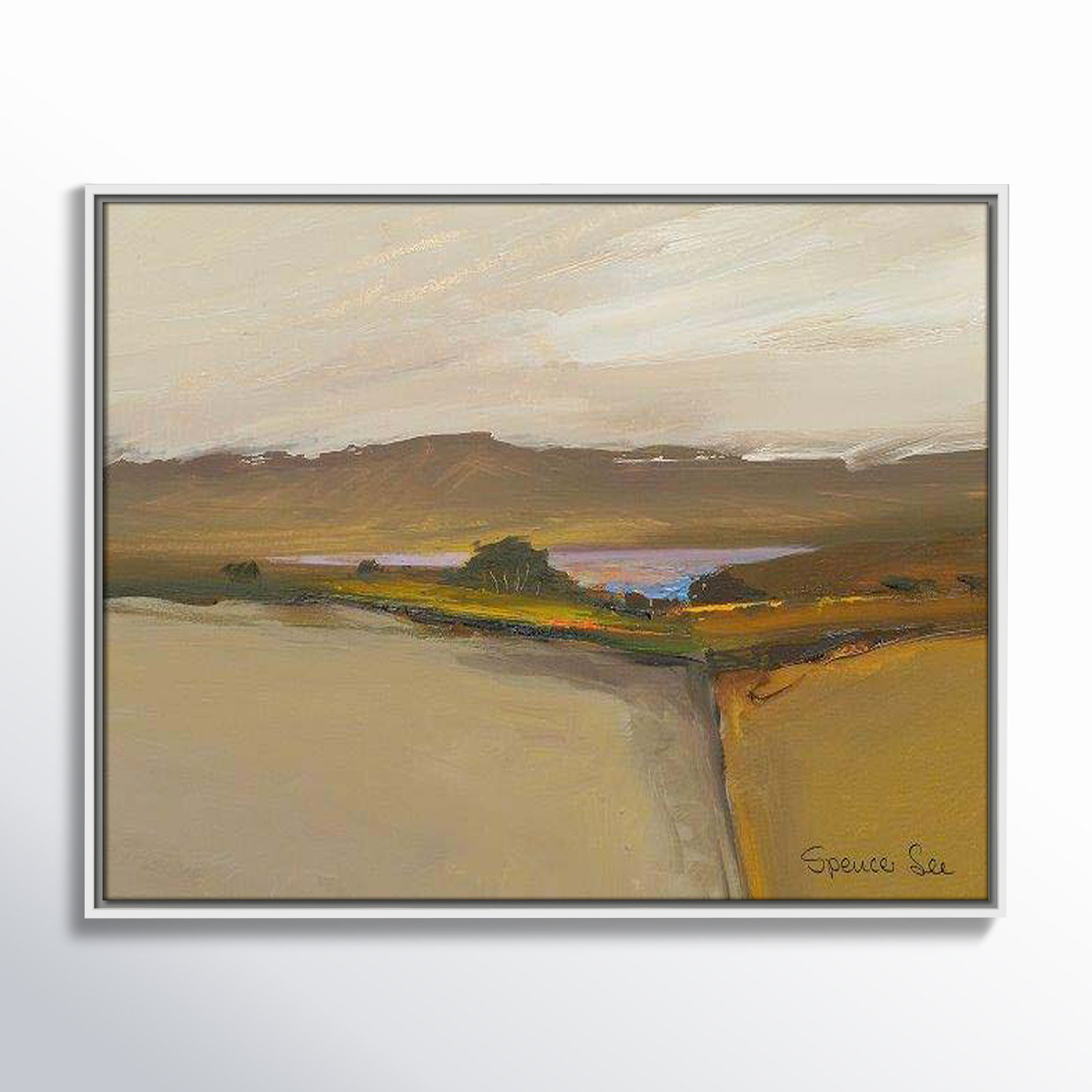 Mack "Heaven and Earth IV" Print, 23.5'' H x 29.5'' W x 2'' D, White Framed