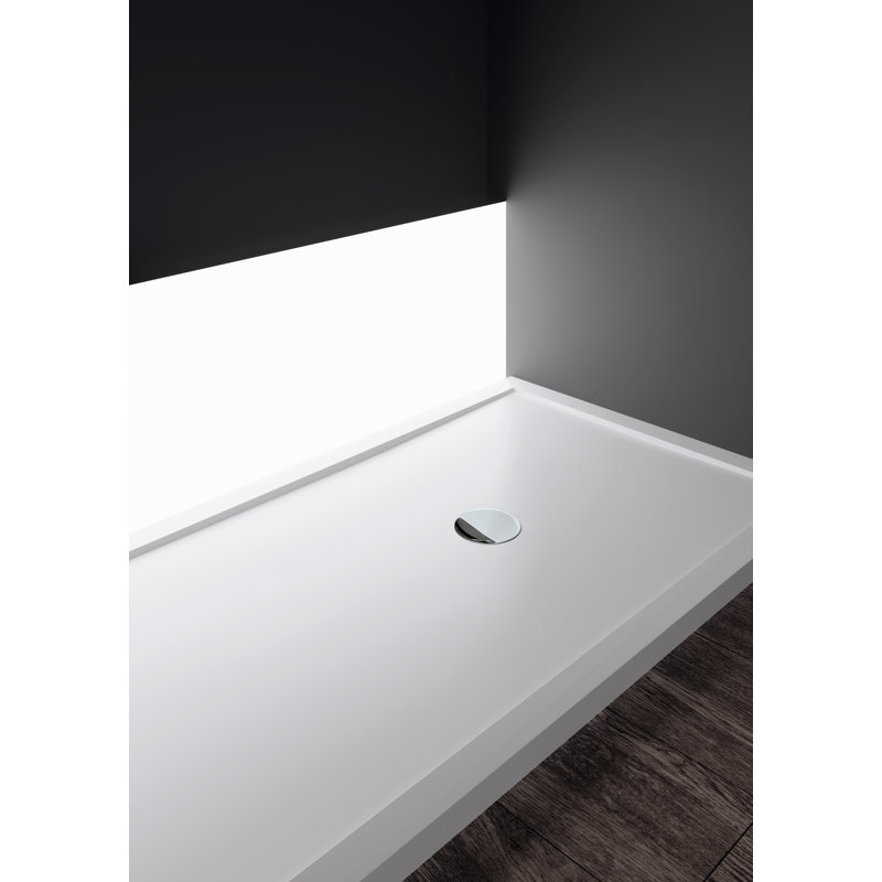 Olympic Plastic Shower Tray - Smooth Gloss White, 4.5 cm H x 100 cm W x 140 cm D
