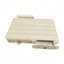 Table basse avec tiroir et bords arrondis, table de rangement en bois pour le salon