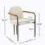 Chaise de salle à manger avec cadre en fer, ensemble de 2 - espresso + beige-1664925866