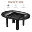 Table de salle à manger extensible pour 4-6 personnes, table de cuisine extensible ronde à ovale de 47 à 63 po avec rallonge cachée intégrée-321484778