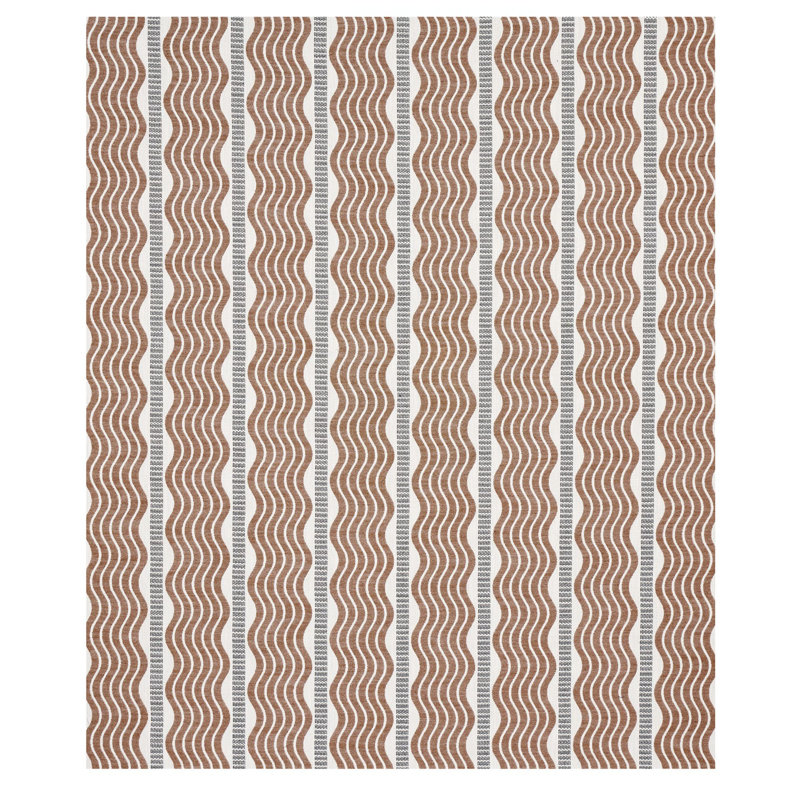 Sina Stripe Fabric, Brown