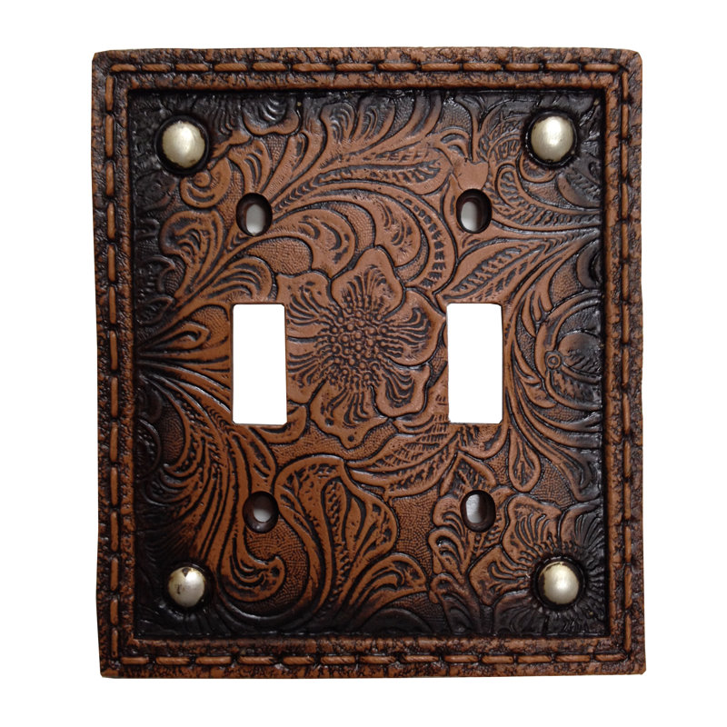 Tooled 2-Gang Toggle Light Switch Wall Plate